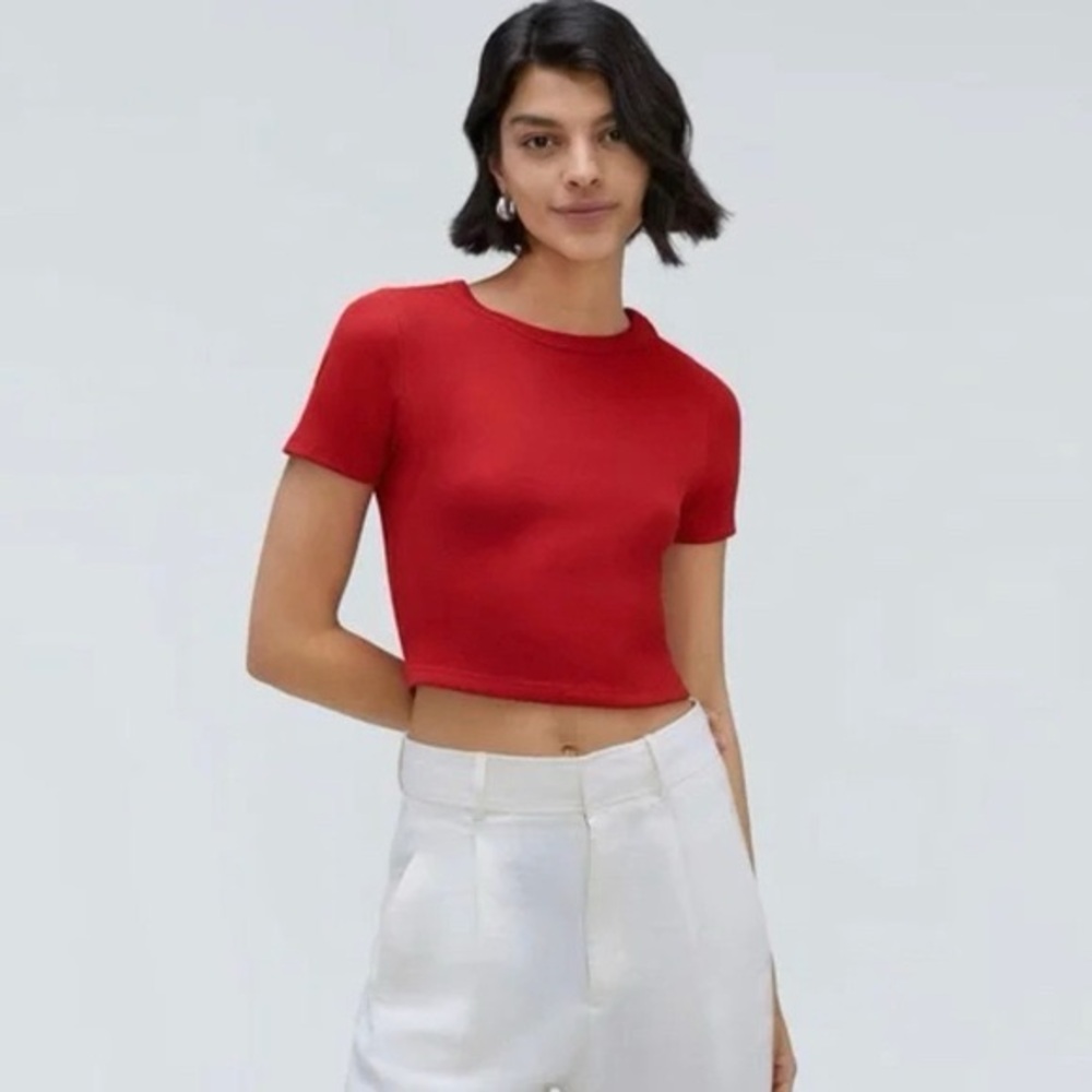Everlane Ribbed Cropped Tee